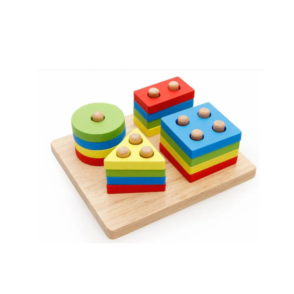 Деревянная сортировочная доска геометрической формы для детей дошкольного возраста обучающая коробка игрушка