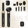 Black Foldable 8-in-1 curling iron