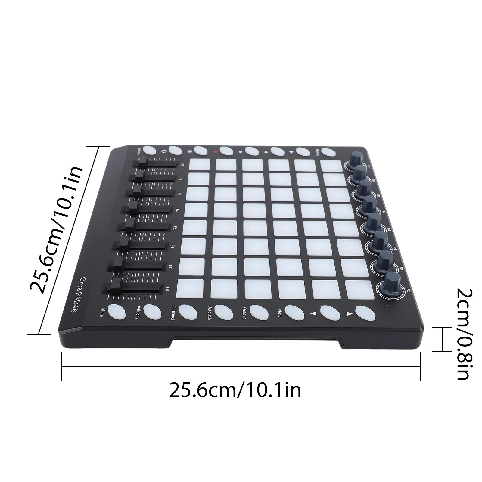 WORLDE PAD48 ポータブル USB MIDI ドラムパッドコントローラ WORLDE MIDI Controller Drum Pad 48 RGB Backlit Velocity Sensitive