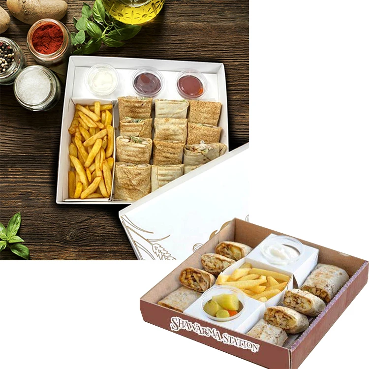 Alibaba.com: Custom disposable halal shawarma wrap grazing platter box ...