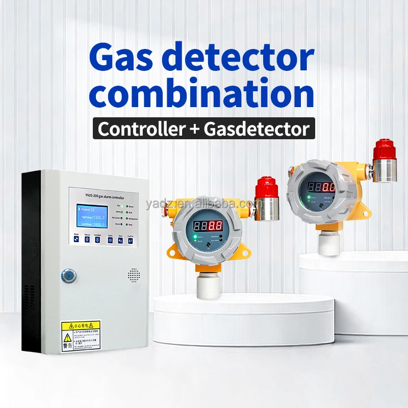 8 Channel Gas Alarm Controller for Gas Detector, RS485 Modbus Fixed Gas Leak Detector Control Panel with LCD Display 220VAC