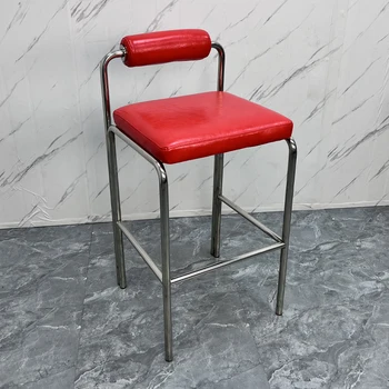 Industrial Style Dining Chair with Stainless Steel Frame Metal Restaurant Furniture for Tables for Hotels and Workshops