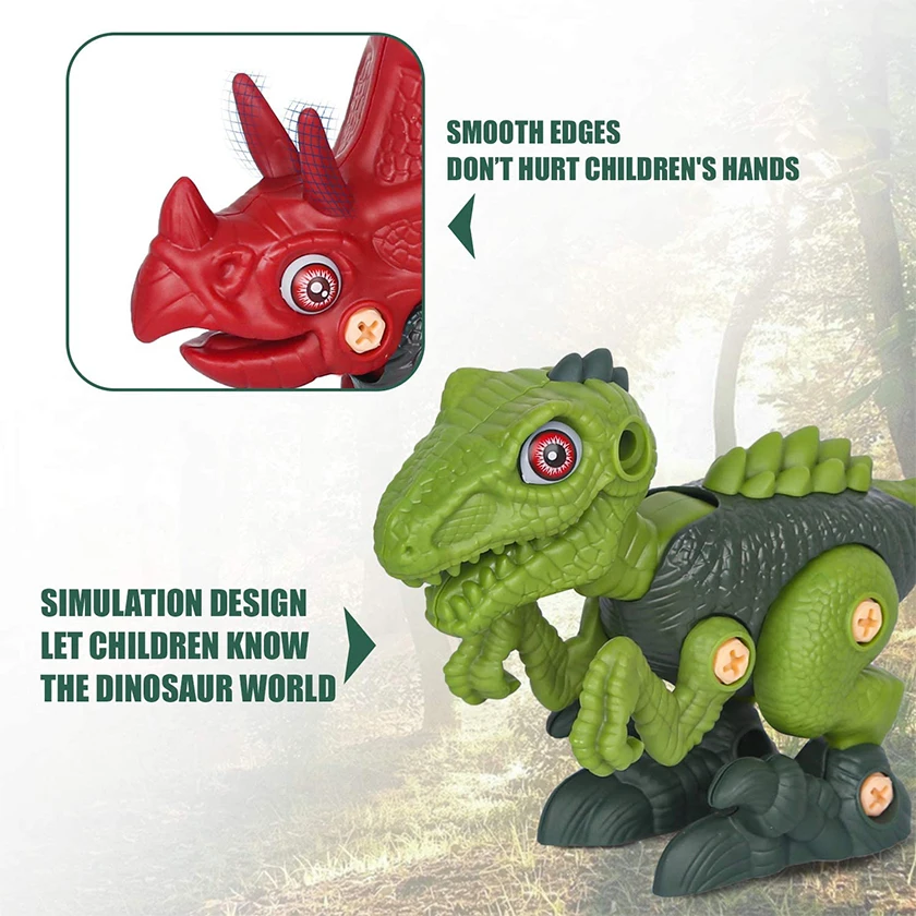 Simulation Dinosaur Diy with Electric Drill Assemble Dinosaur Toy Take Apart Assembly Dinosaur Toy