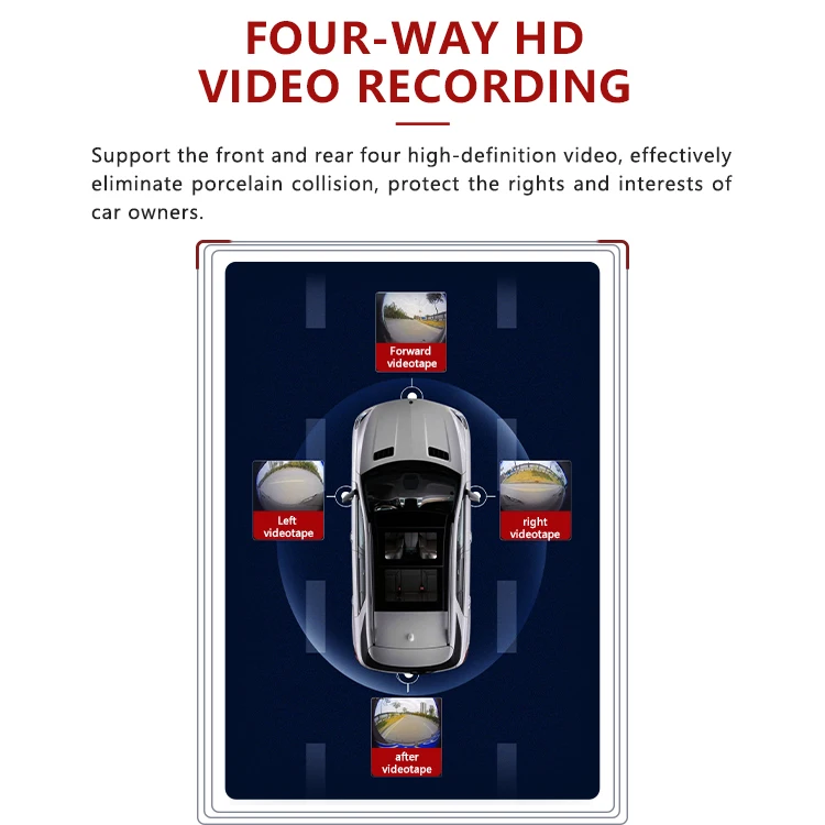 Wemaer OEM T5 Car 360 Degree Camera System Radio Stereo Navigation Waterproof HD Video Bird View 360 Car Camera Android Player