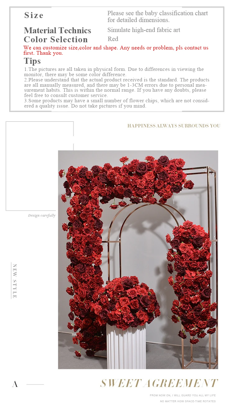 Wholesale Decor Silk Wedding Arch Flower Arrangement Supplies Real