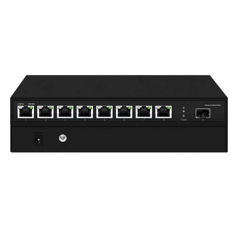 Comutator Ethernet 2.5G cu 8 Porturi și 1 Port SFP 10G Neadministrat Switch POE++ 100/1000/2500Mbps