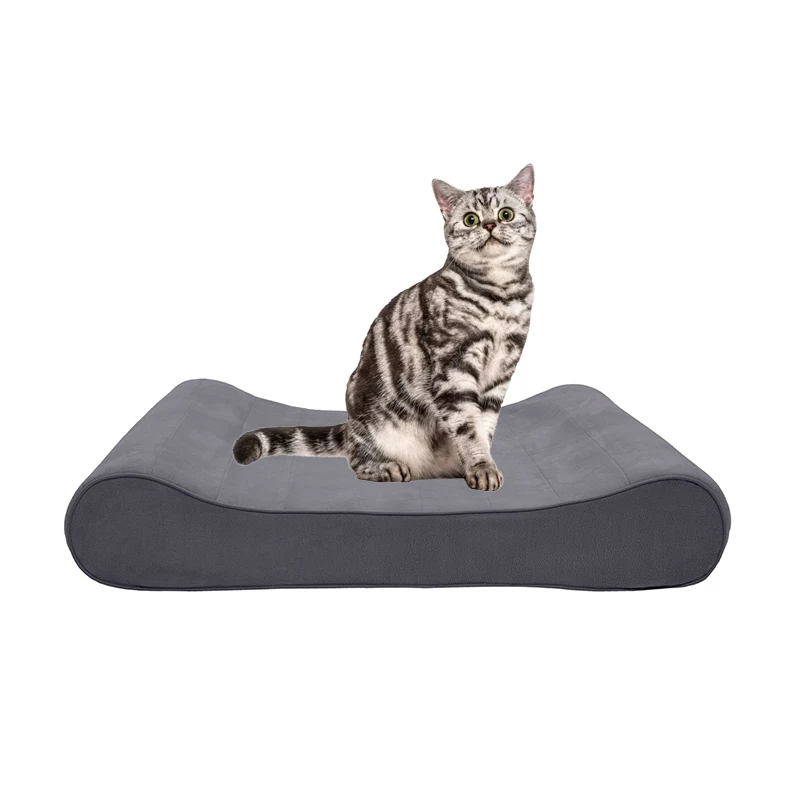 Pet products 2024 cama para gatos extra large anti-slip rectangle memory foam orthopedic cat pet cage bed dog cushion