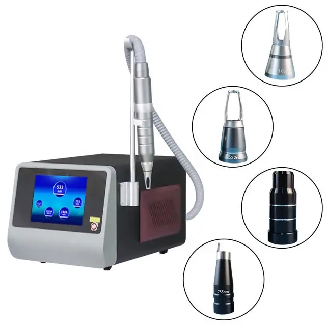 Q Switched Nd Yag Laser Tattoo Removal Picolaser Machine Pigments Removal 1064nm 532nm 1320nm Peel Machine Pico Laser