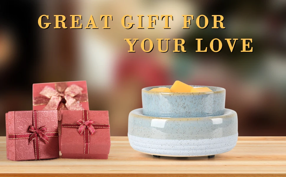 Scented Wax Melts Warmer 3d Aroma Lamp Candle Warmer Modern Ceramic Oil Burner Electric Candle