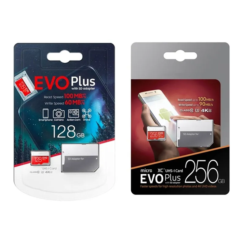 C10 High Speed Memory Card Read speeds up to 90 MB/s 4K U3 256GB PXWEIJA Memory Card with Adapter 