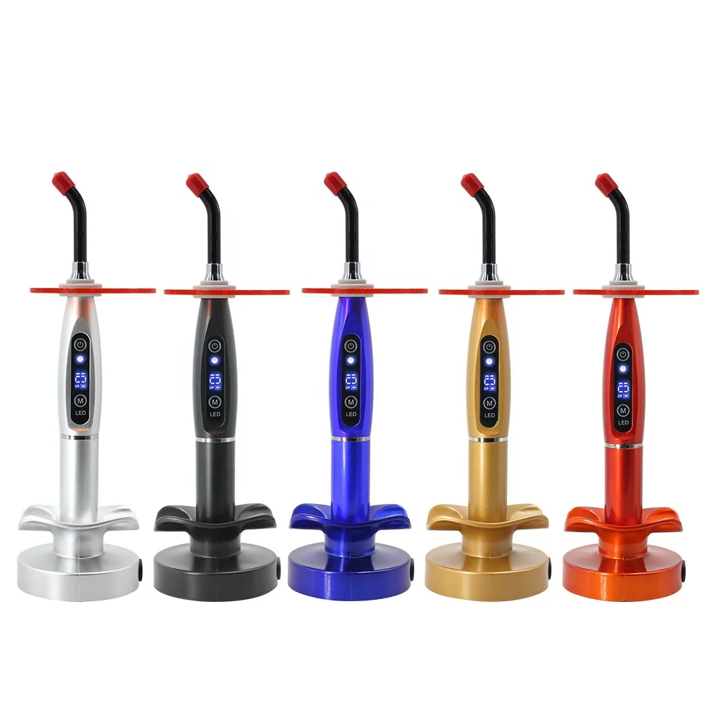 Dental Curing Light Upgraded Version Polymerization Lamp 5 Colors Dentist Resin Light Lamp