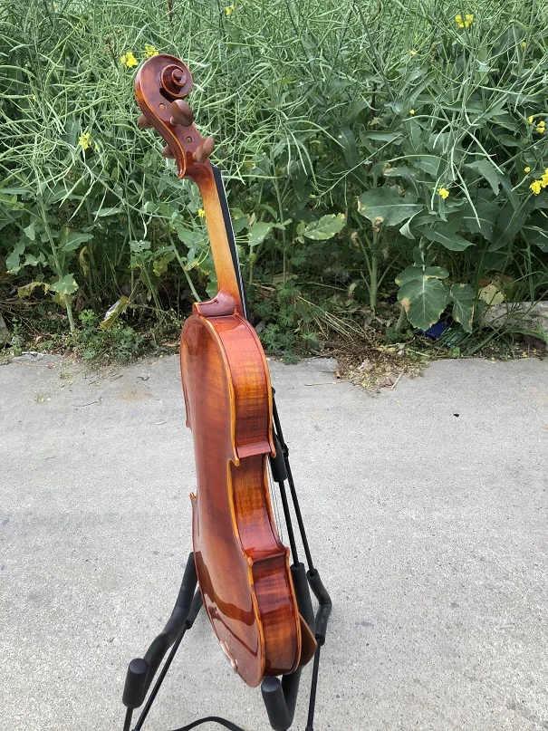 Sinomusik Brand Hot Sale Stringed Musical Instruments German Violin Factory Prices Handmade 4/4 Violin