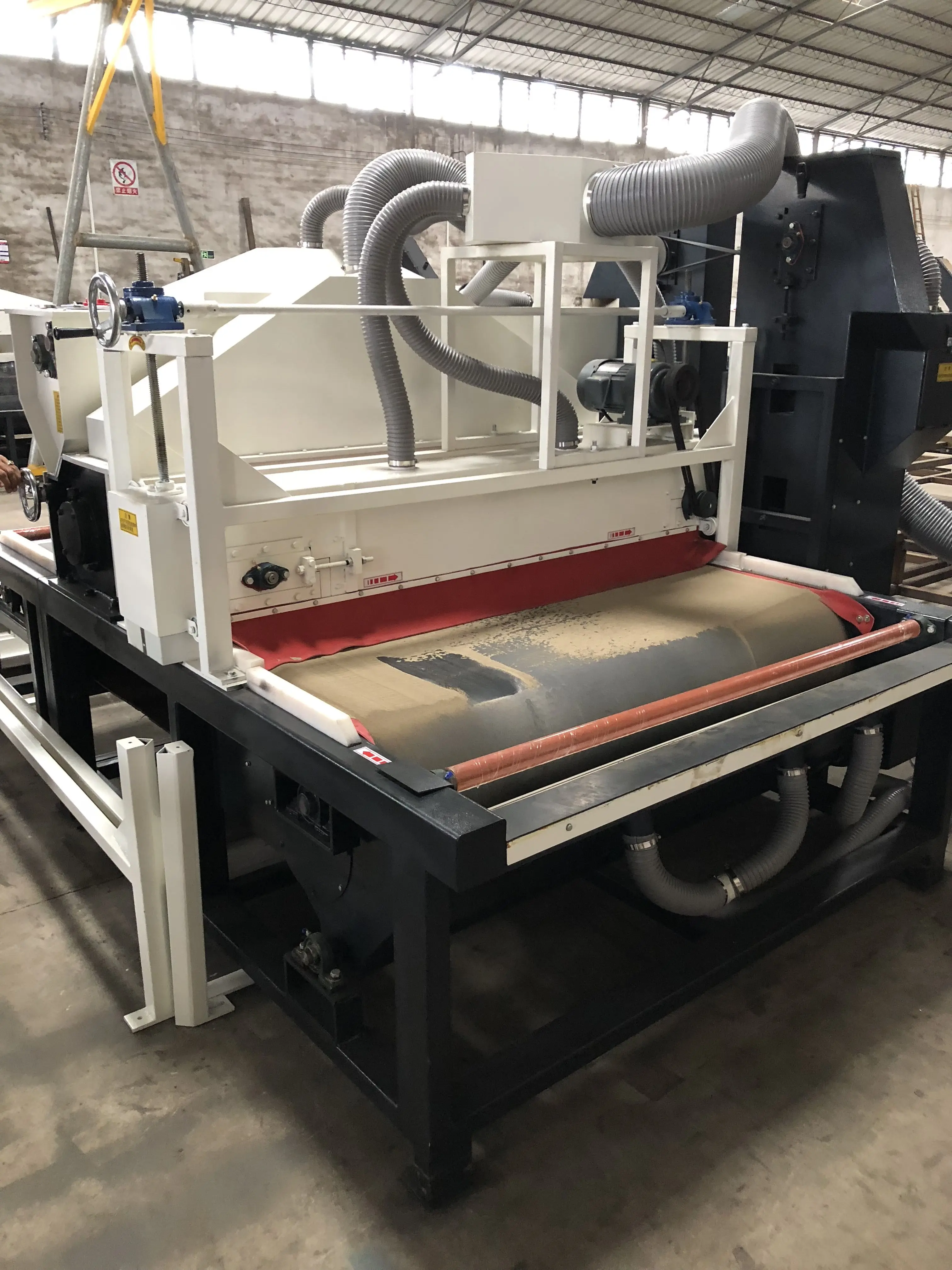 LED Mirror Glass Processing Sandblasting Horizontal Automatic Glass Frosting Machine