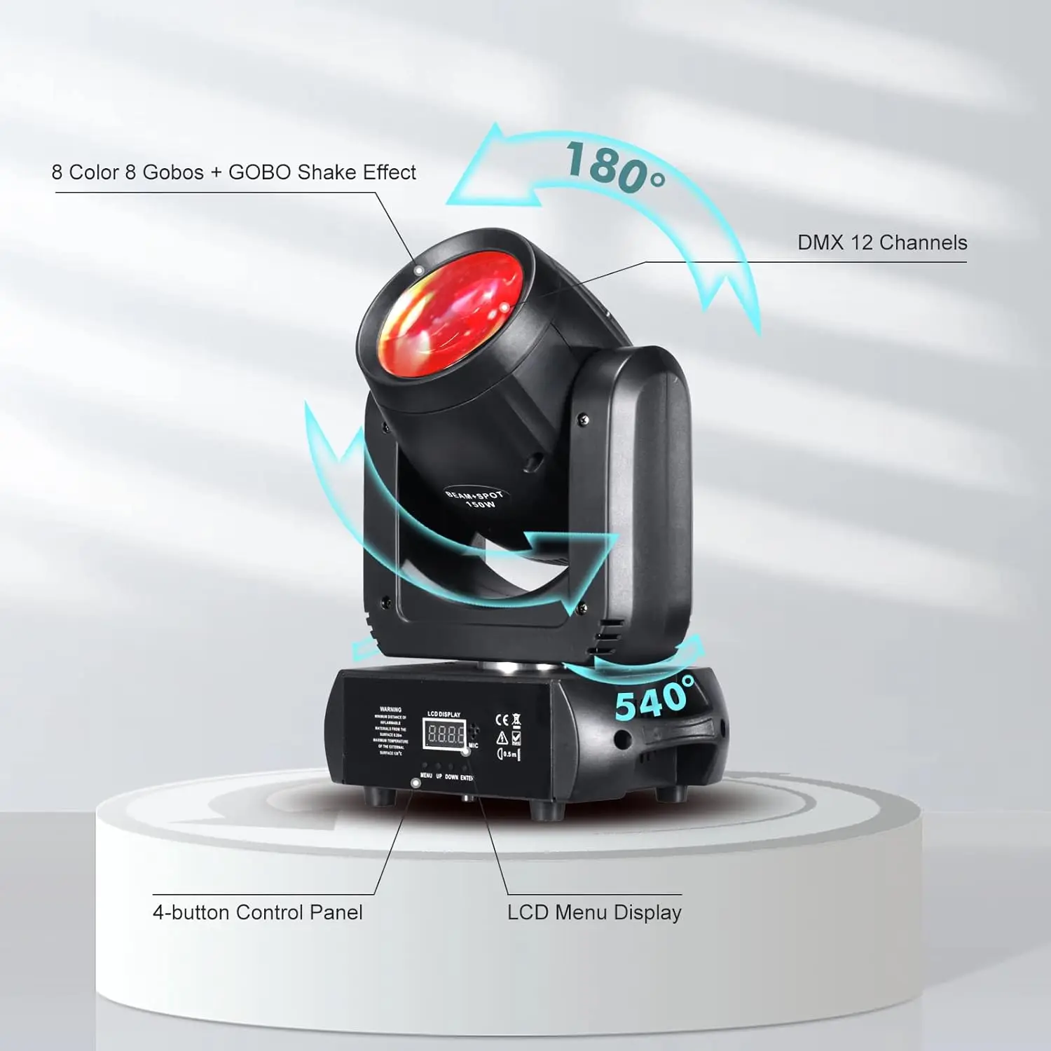 LED 150W Moving Head DJ Lights LED Stage Light Mini Beam Spot