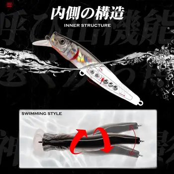 CHEERY Dead-Fish-Style Crankbait Artificial Hard Bait Stainless Steel Hunched Back Floating Makes Noise 65/85mm 5/85g – Hard Lure – view 3