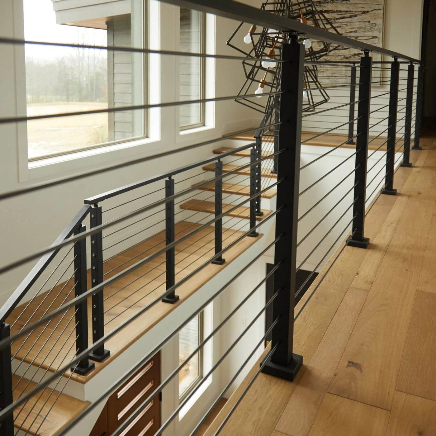 black modern design s.s304/316 materials solid rod balustrade square/circle baluster round rod railing