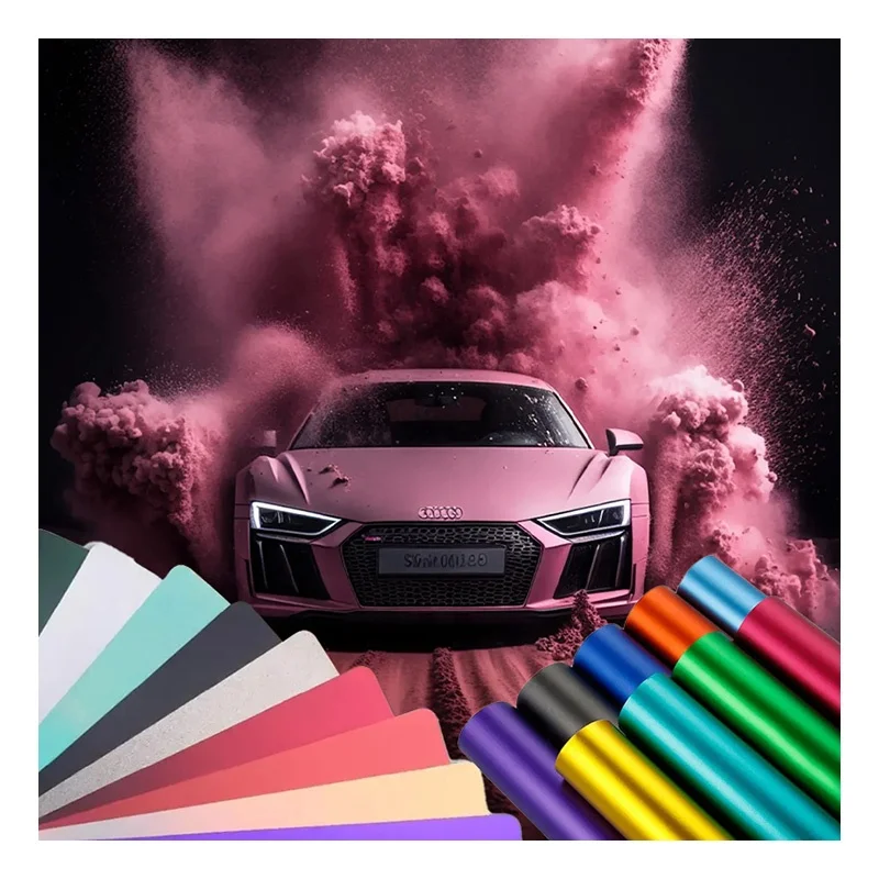 Manufacturer Ultra Colorful Matte Car Wrap Vinyl Self-Adhesive Color Changing Car Body Coating Wrap PVC TPU Wrap Coating Vinyl