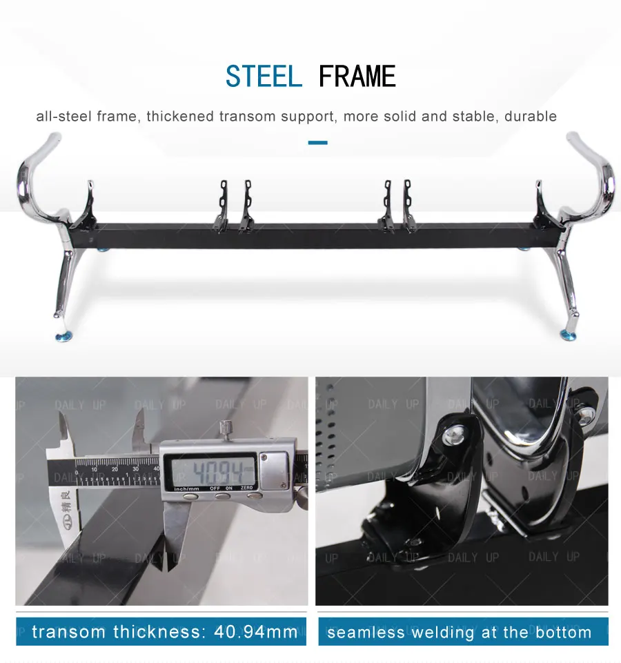Factory Wholesale Waiting Chair High Quality Metal Frame Hospital Bench With Rails Waiting Bench For Public Area And Airport