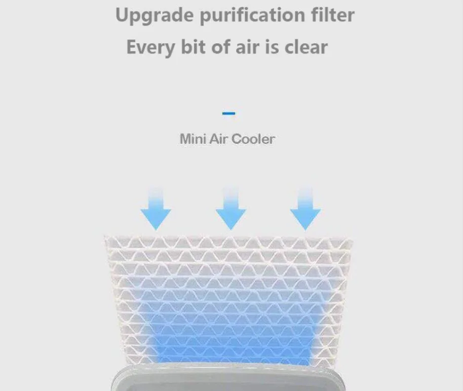 Portable Mini Air Conditioner, 300ML, Battery, ABS+PC - detail 14