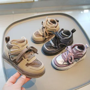 2026 Spring Autumn Casual Shoes for Boys Girls Soft-Sole Running Shoes Slip-On Loafers Mesh Upper PVC Outsole New Baby