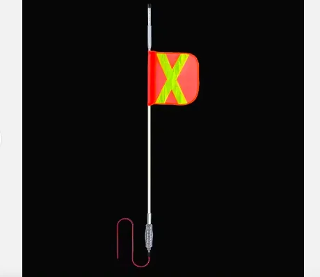 Safety Flags Reflective Flags for Mining Vehicles Super Bright LED Whip Flags