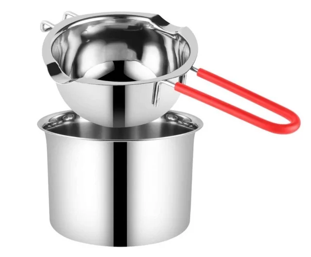 new red handle 2 in 1 Soy wax making Candle making pot
