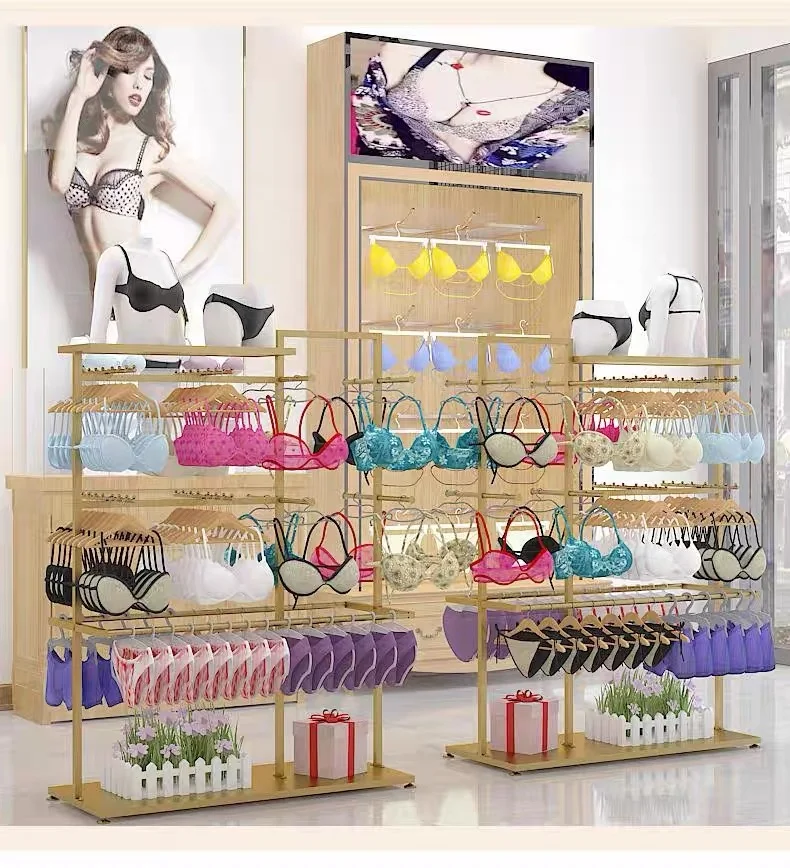 ラグジュアリー下着店ディスプレイラック｜オーダー可、色選択可能