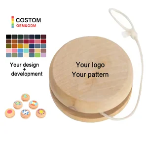 Yo-Yo Ball Children's Toys Outdoor Decompression Toys Outdoor Decorations Wooden Christmas Party Outdoor Yo-Yo Balls