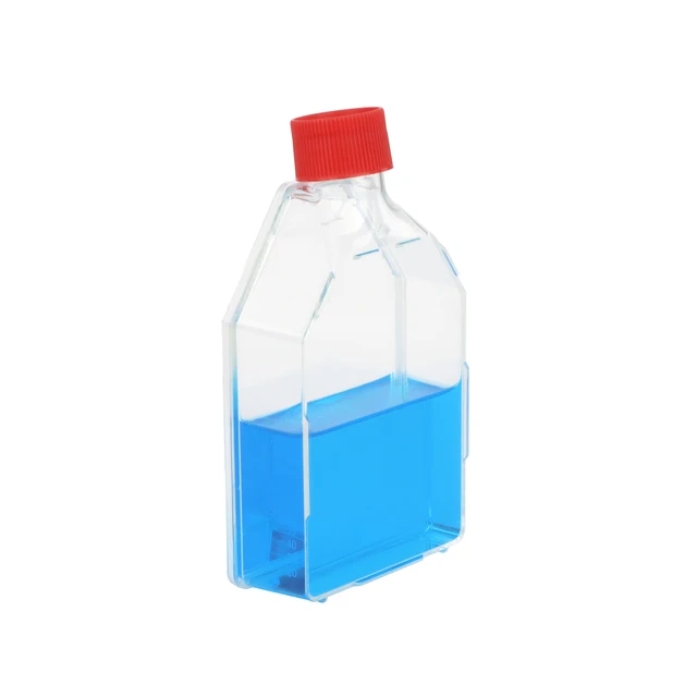 Best Selling Good Chemical Resistance Plastic Sterile T75 Cell Culture Flasks With Vent Cap