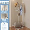 Electroplated silver - square frame coat rack - crystal wheels