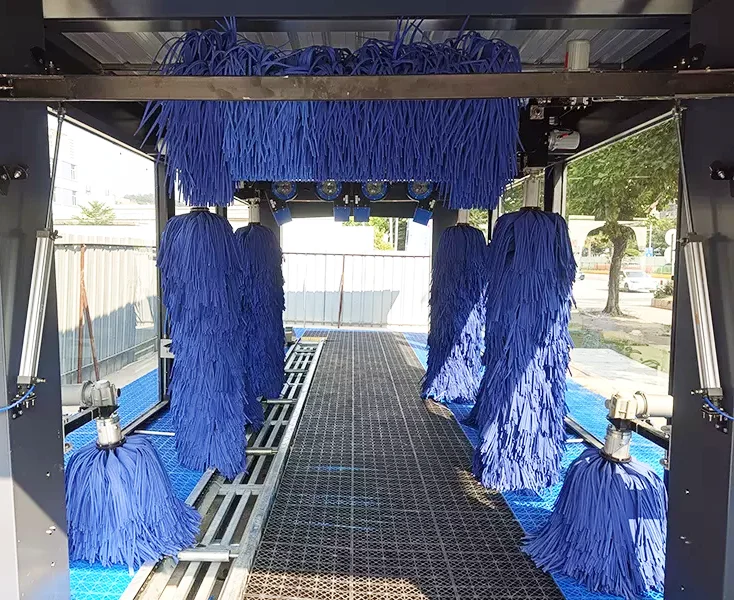 Fully Automated Tunnel Car Wash Machine 9 Brushes Conveyor Car Wash
