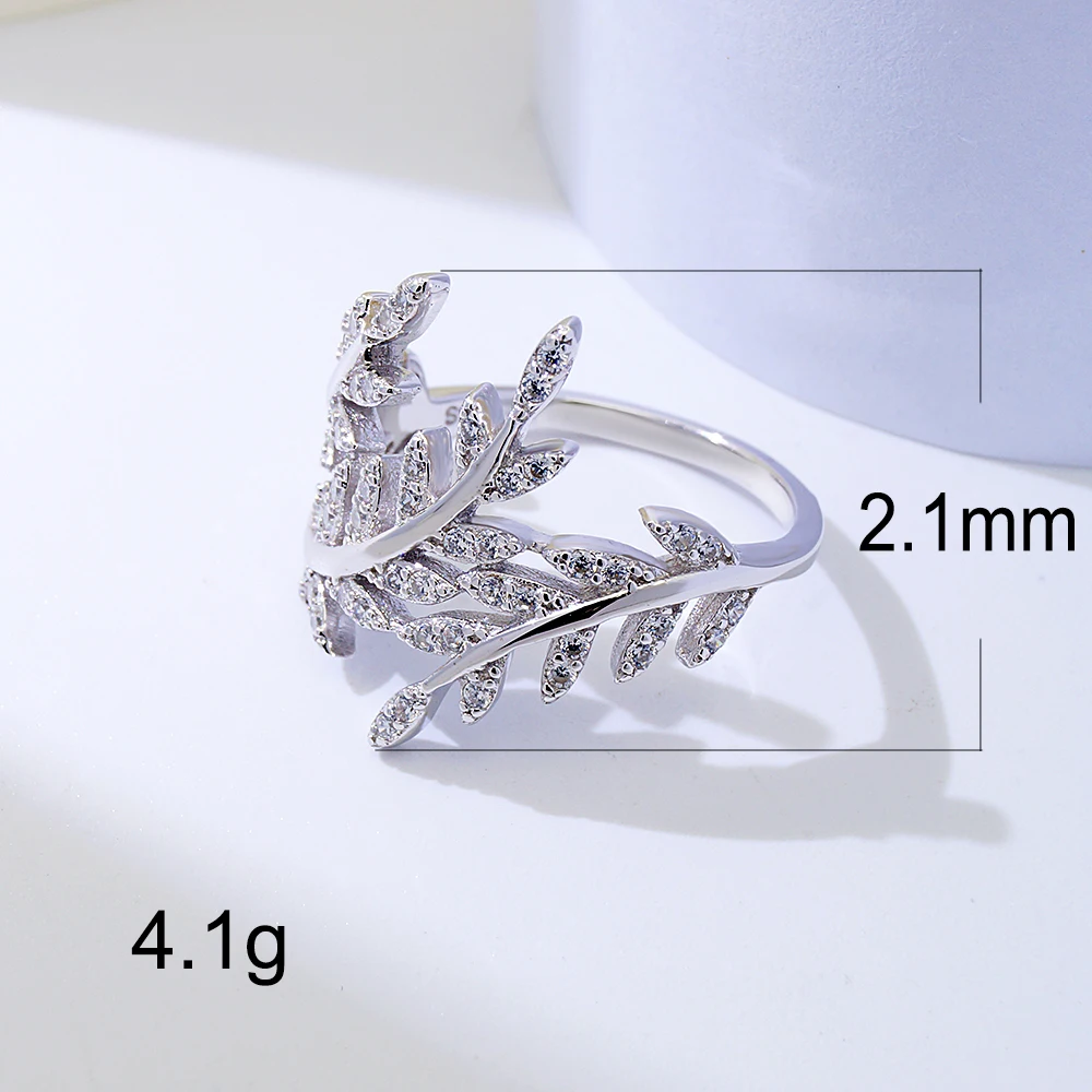 RZA2-010 Fine Jewelry Ring Leaf Party Design Fashion Style