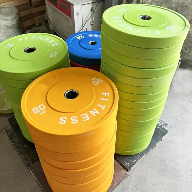 MEET Factory Direct Sales Barbell Weight Plate, Full Rubber Bumper Weight Plate, Black Full Rubber Weight Plate