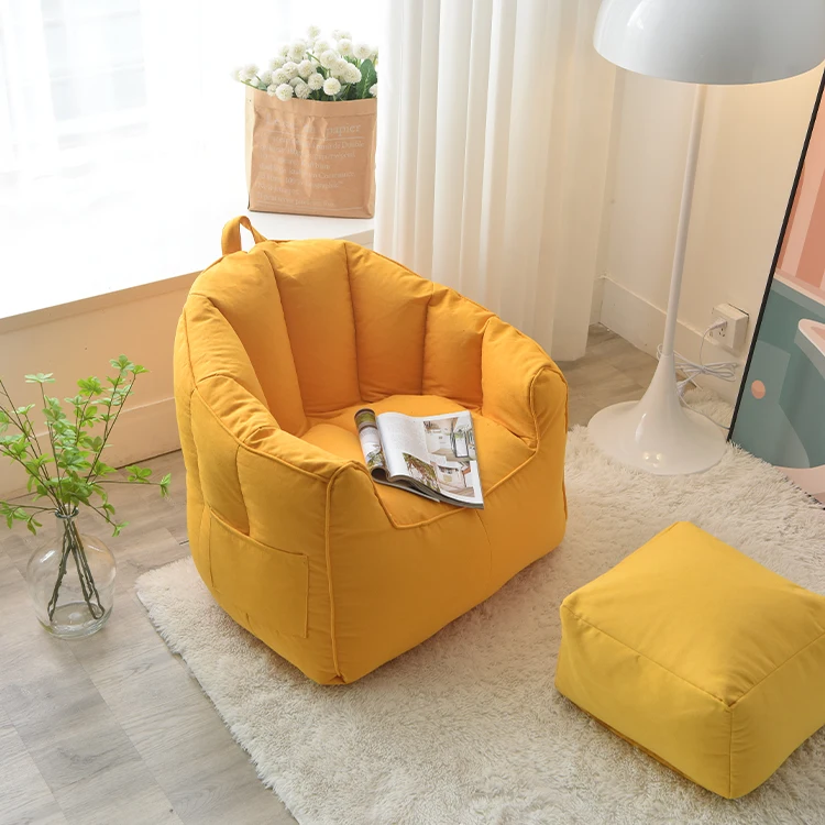 Indoor Living Room Sofas Home Furniture Chair With Pouf Can Refill