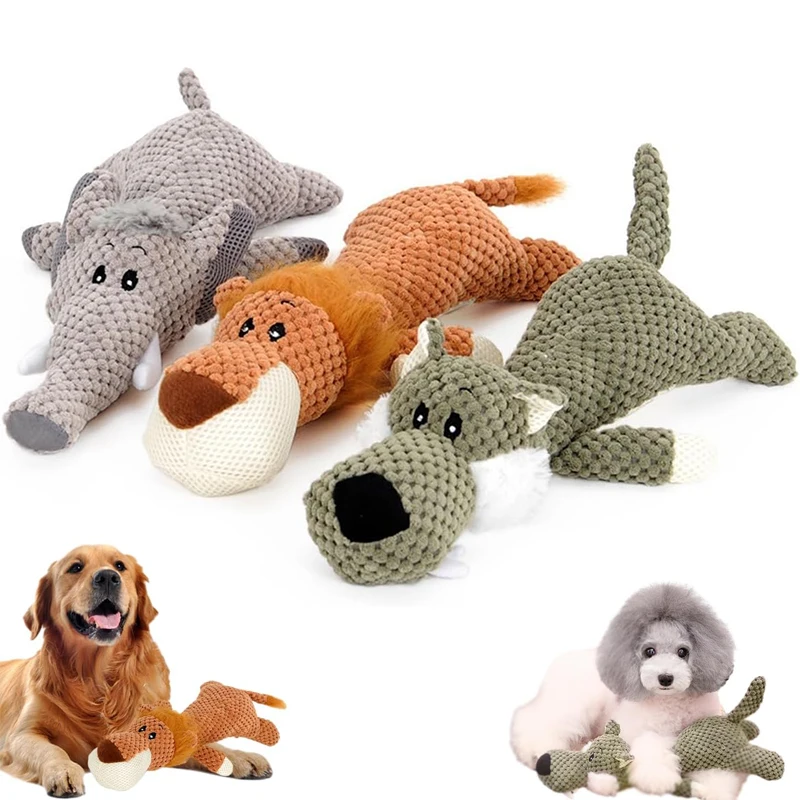 Wholesale New Indestructible Squeaky Dog Plush Toy Crochet Chew