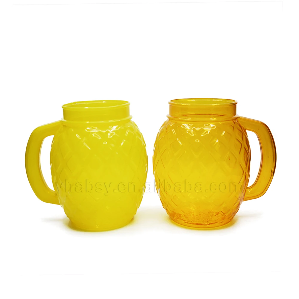 Большие большие пивные кружки zhejiang 28 унций, пластиковая Коктейльная чашка с ананасом и логотипом, с соломинкой