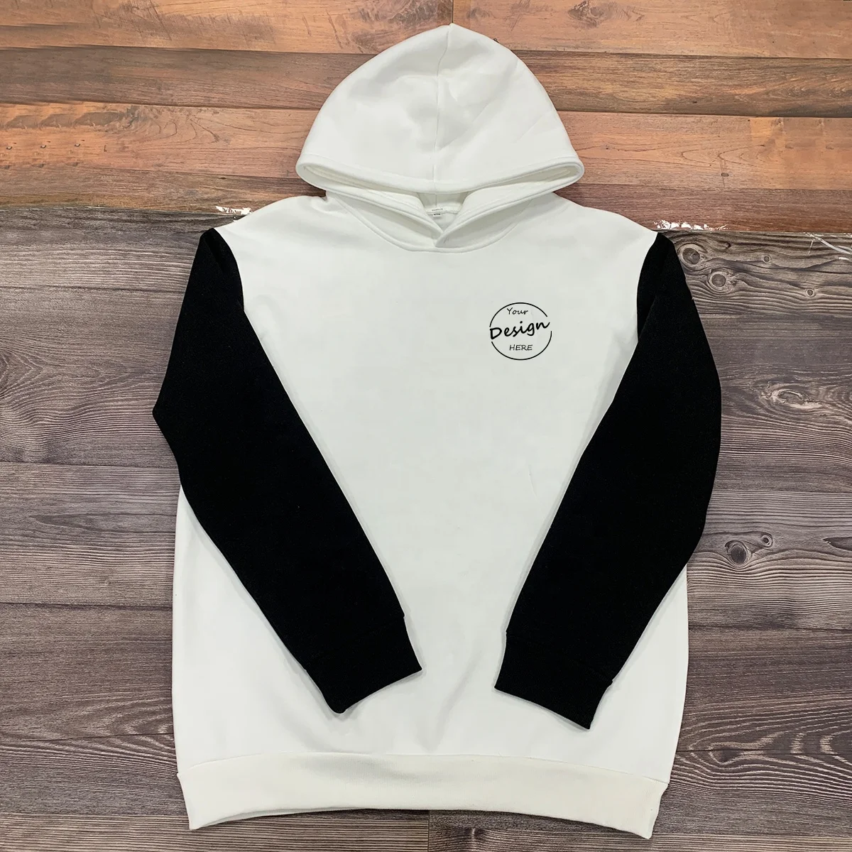 JL215D Men’s Mid Weight French Terry Pullover Hoodies Casual Color Block Hooded Sweatshirt With Pockets