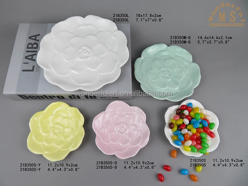 Decorative ceramic serving plate dolomite shaped plate snack dish candy dried fruit plate kitchen tableware serving tray
