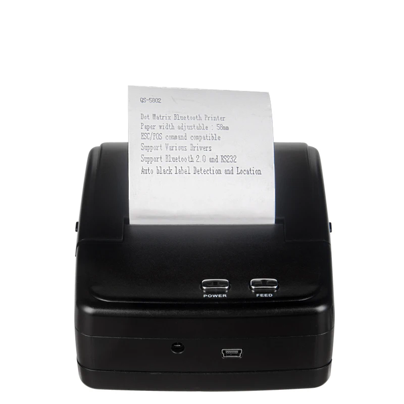 Support 2 Page Copy Paper Impact Printer 58mm Handheld Blue Tooth Dot matrix Printer