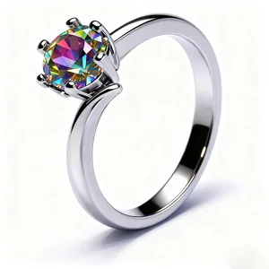 Moissanite Jewelry 6 Prong Moissanite Ring Round Round Cut Vvs Diamond Engagement Moissanite Rings for Women