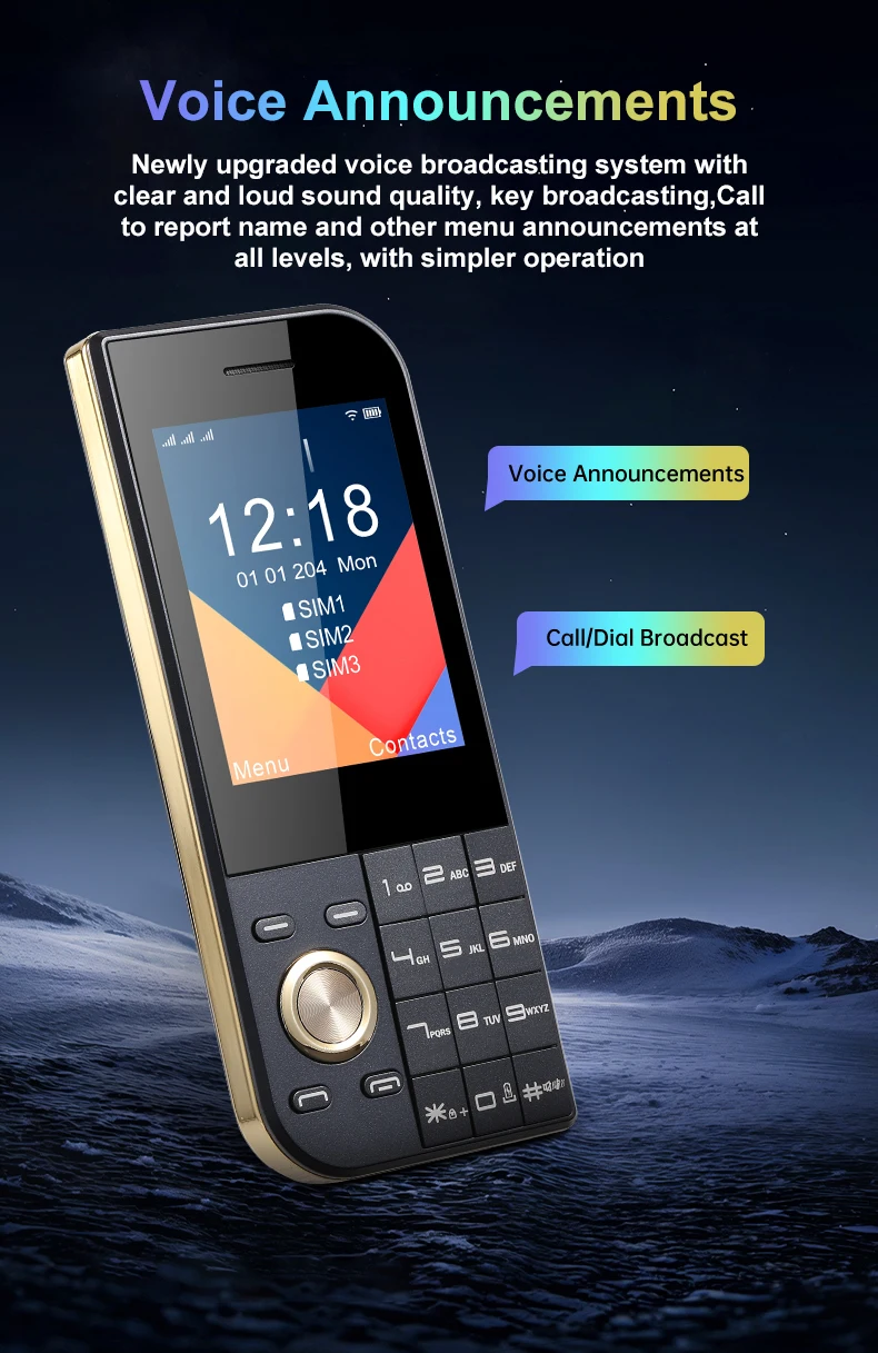 2025 New Feature Phone 3 SIM 2.8 Inch for nokia 7610 Senior Phone Keypad Big Button Senior Phone Global Version OEM ODM