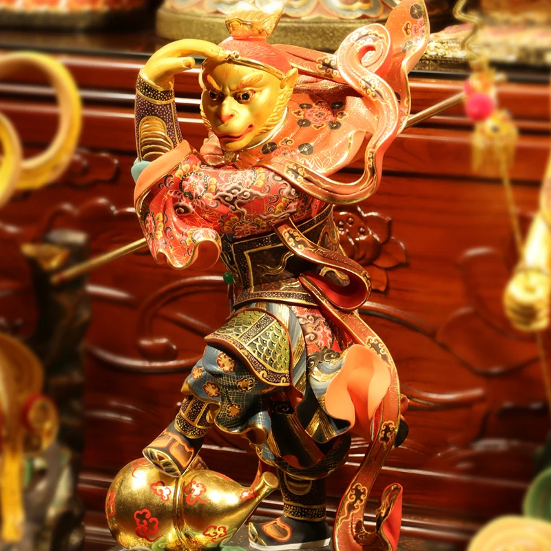 木彫り 武将 武士 武者 侍 置物 特大 希少 オイルステイン 彫刻 骨董 応じ