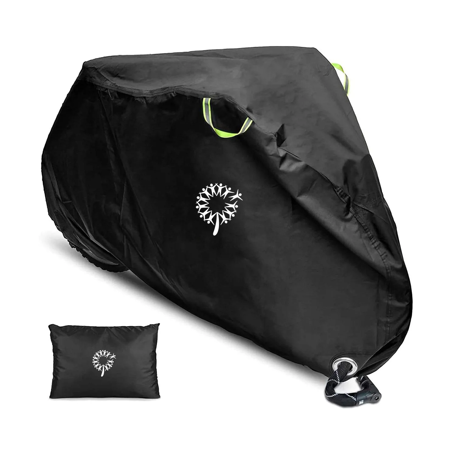 210T Polyester Windproof Water Resistant Bike Cover with Elastic Hem for Mountain Road Electric Bike