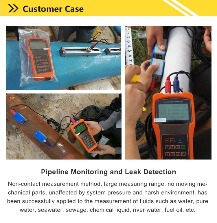Pipeline Monitoring and Leak Detection Hand Held Portable Ultrasonic Flow Meter