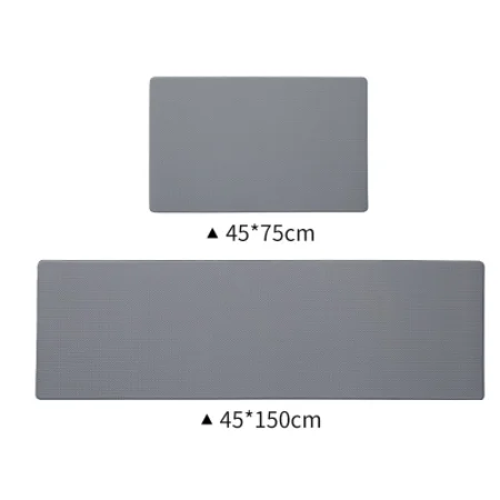 44x150cm Simple Solid Color Oil-proof Kitchen Floor Mat Long Strip