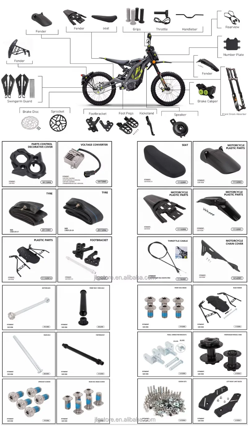 Pignone Posteriore 58 Denti JFG RACING – In Alluminio 7075 Per Sur-Ron Light Bee S/X, Surron X160/X260 E Talaria Sting, Nero