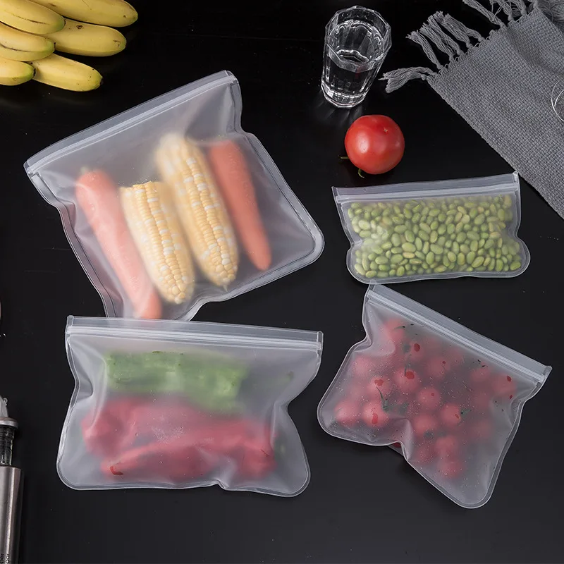 Plastic EVA Food Preservation Bag for Refrigerator Storage Fruit & Vegetable Sealed Reusable Bag