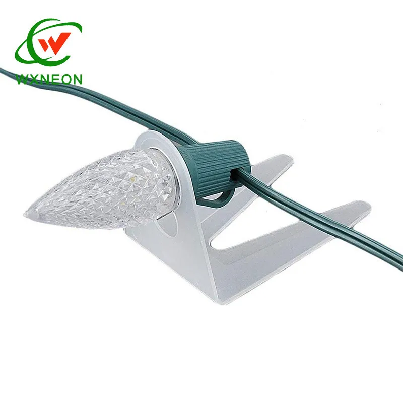 Lights PVC Accessories Christmas L Shape Clip Outdoor String Light Use Plastic Gutter Clip Shingle Tab