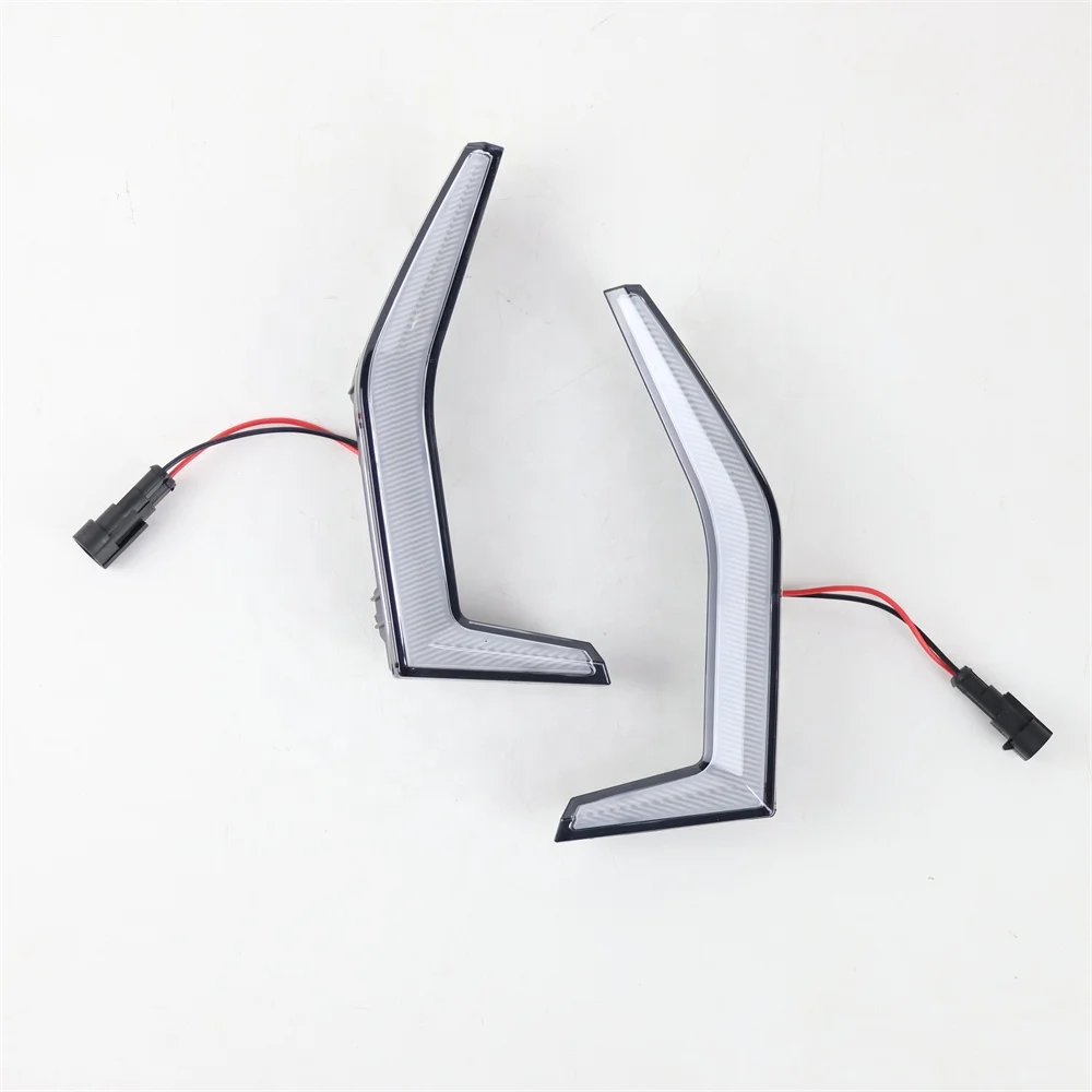 TIYPEOR LED Signature Accent Light Grille Lamps W/Amber Turn Signals for Kawasaki Teryx KRX 1000 2020- 2023