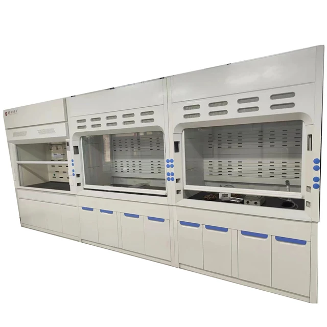 fume hood China manufacturer produce high quality chemical  resistant hospital use or school use with centrifugal fan flue pipe
